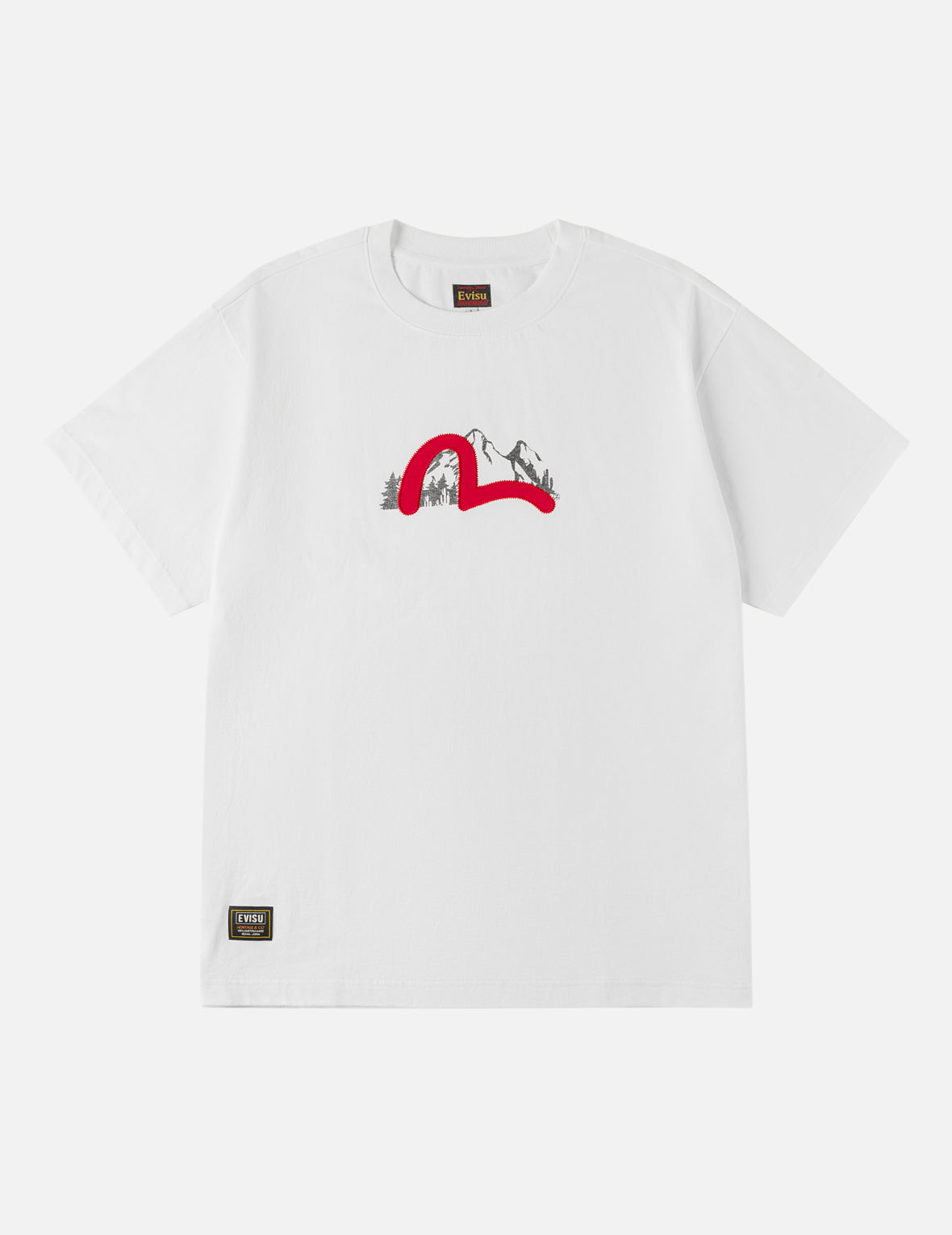 ウェスタンランドスケープカモメ刺繍Tシャツ