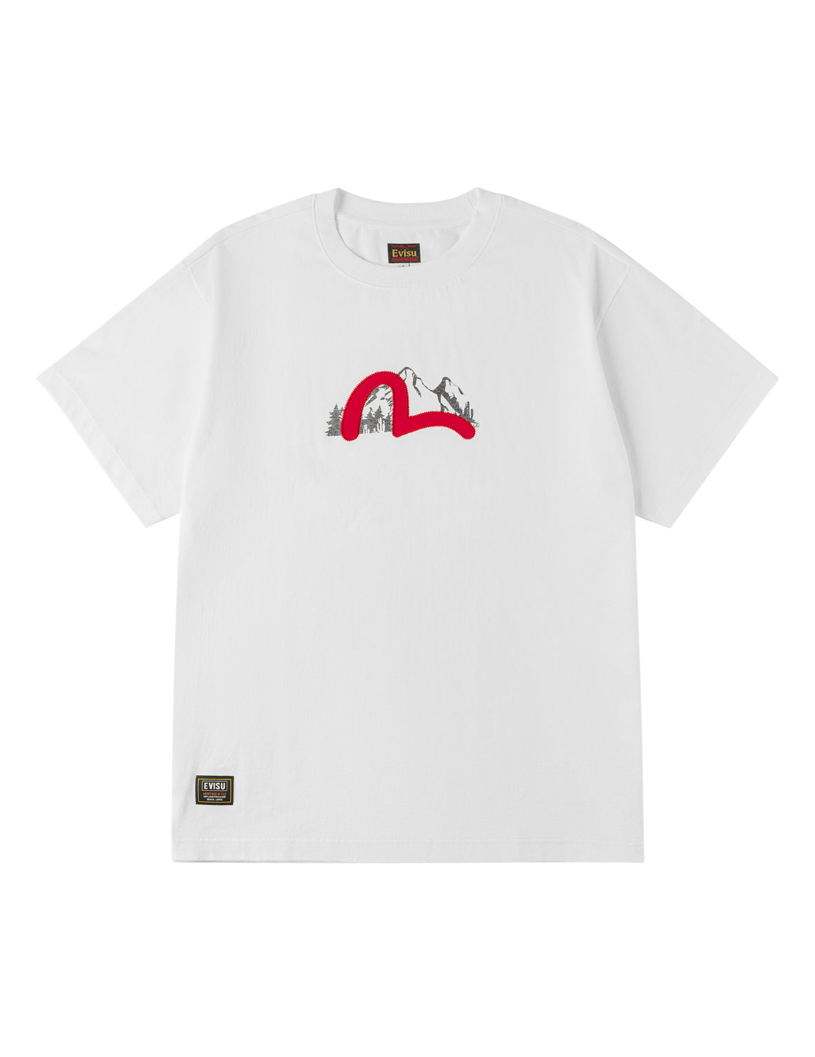 ウェスタンランドスケープカモメ刺繍Tシャツ