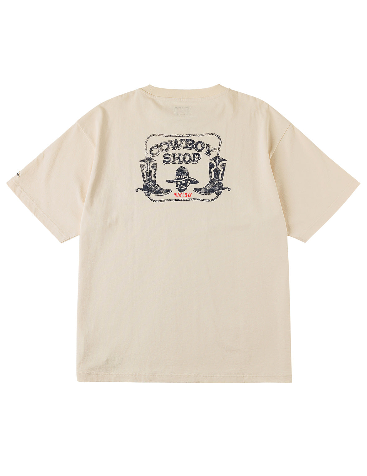 カウボーイブーツとハットスタンプTシャツ
