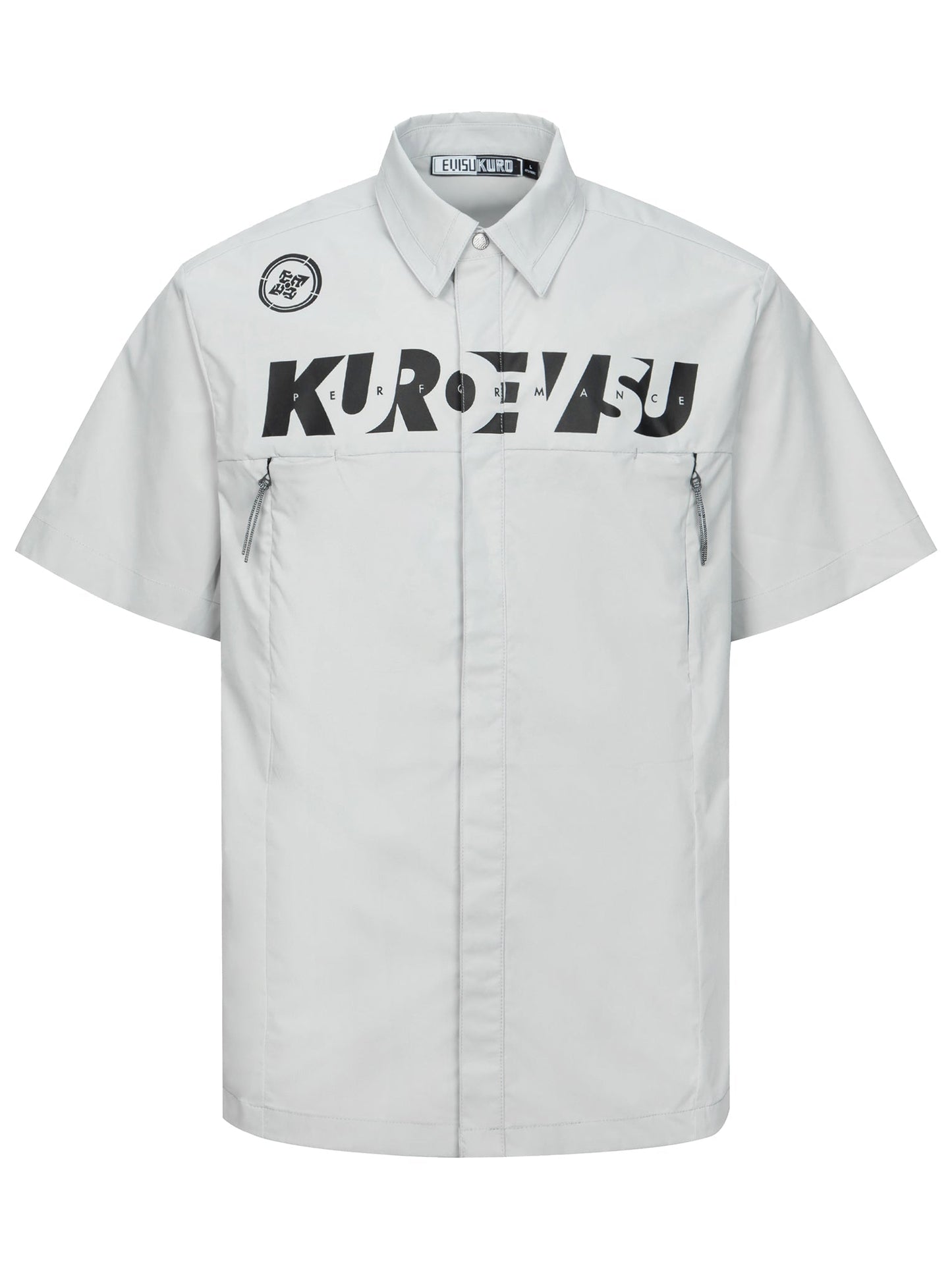 Logo and Kamon Print Regular Fit Short-Sleeves Shirt