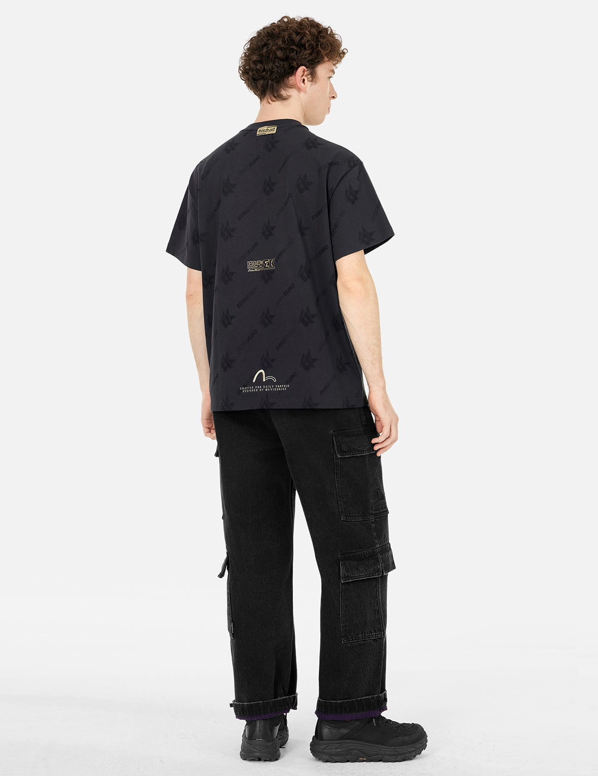 ツートーンダメージ加工オーバーサイズカーゴパンツ