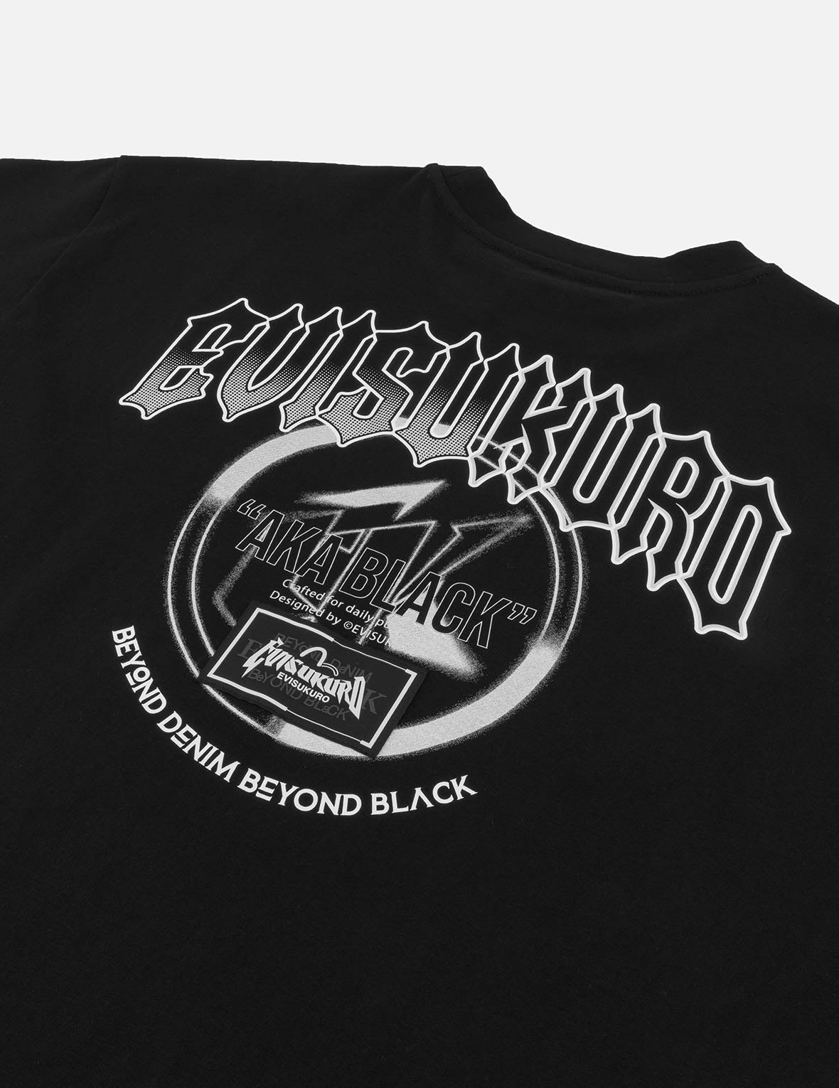メタリックロゴ＆スローガンプリント レギュラーフィット Tシャツ
