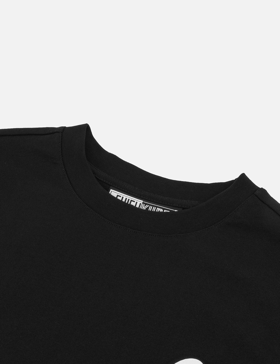 メタリックロゴ＆スローガンプリント レギュラーフィット Tシャツ