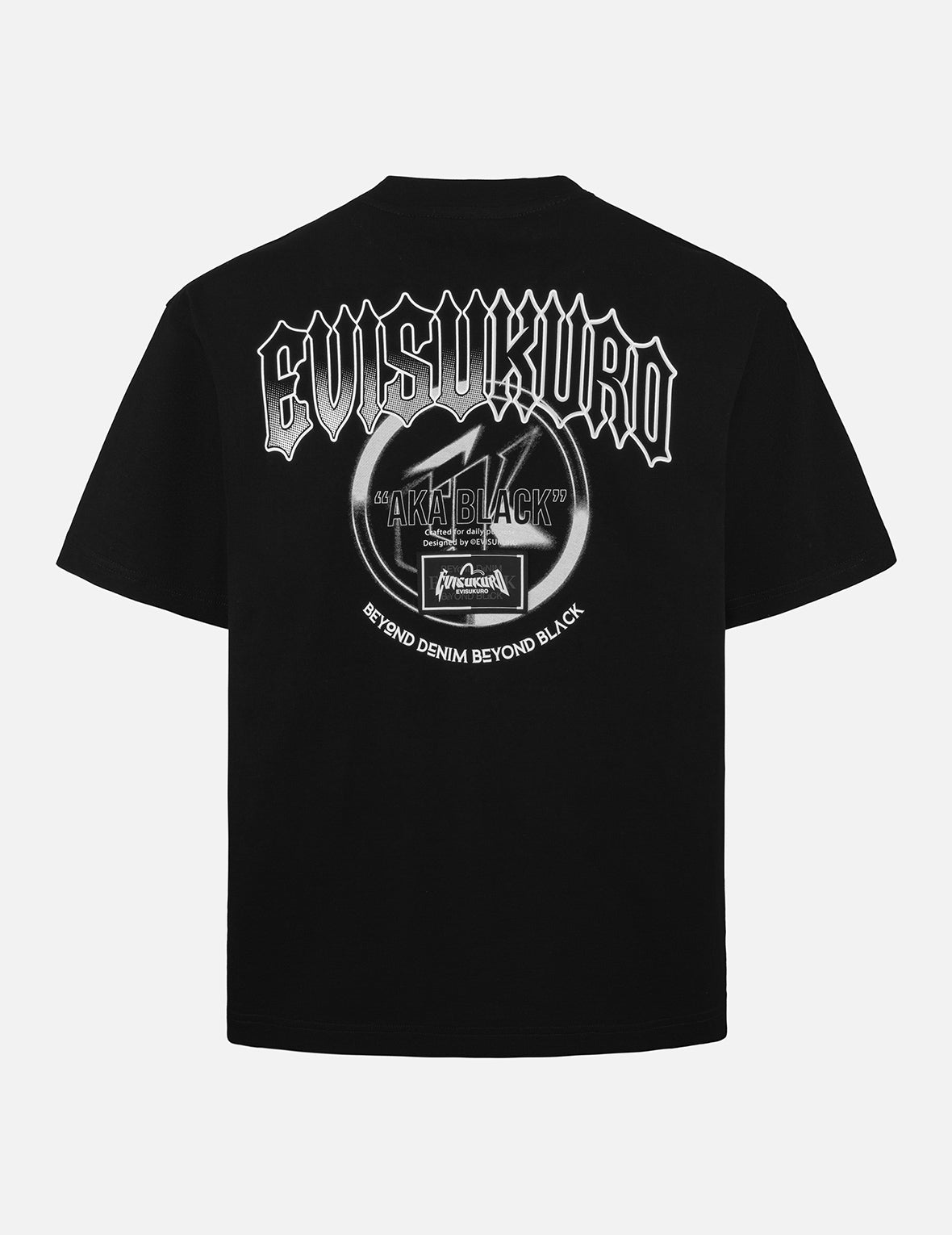 メタリックロゴ＆スローガンプリント レギュラーフィット Tシャツ