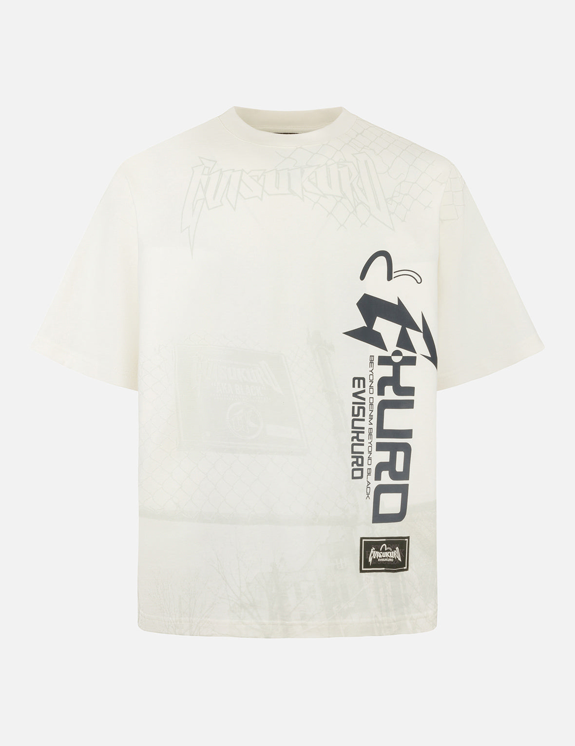 ロゴ＆カモメプリント オーバーサイズ Tシャツ
