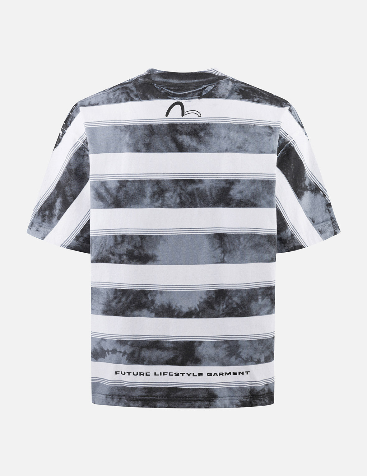 ウォッシュ タイダイ ストライプ ルーズ フィット Tシャツ