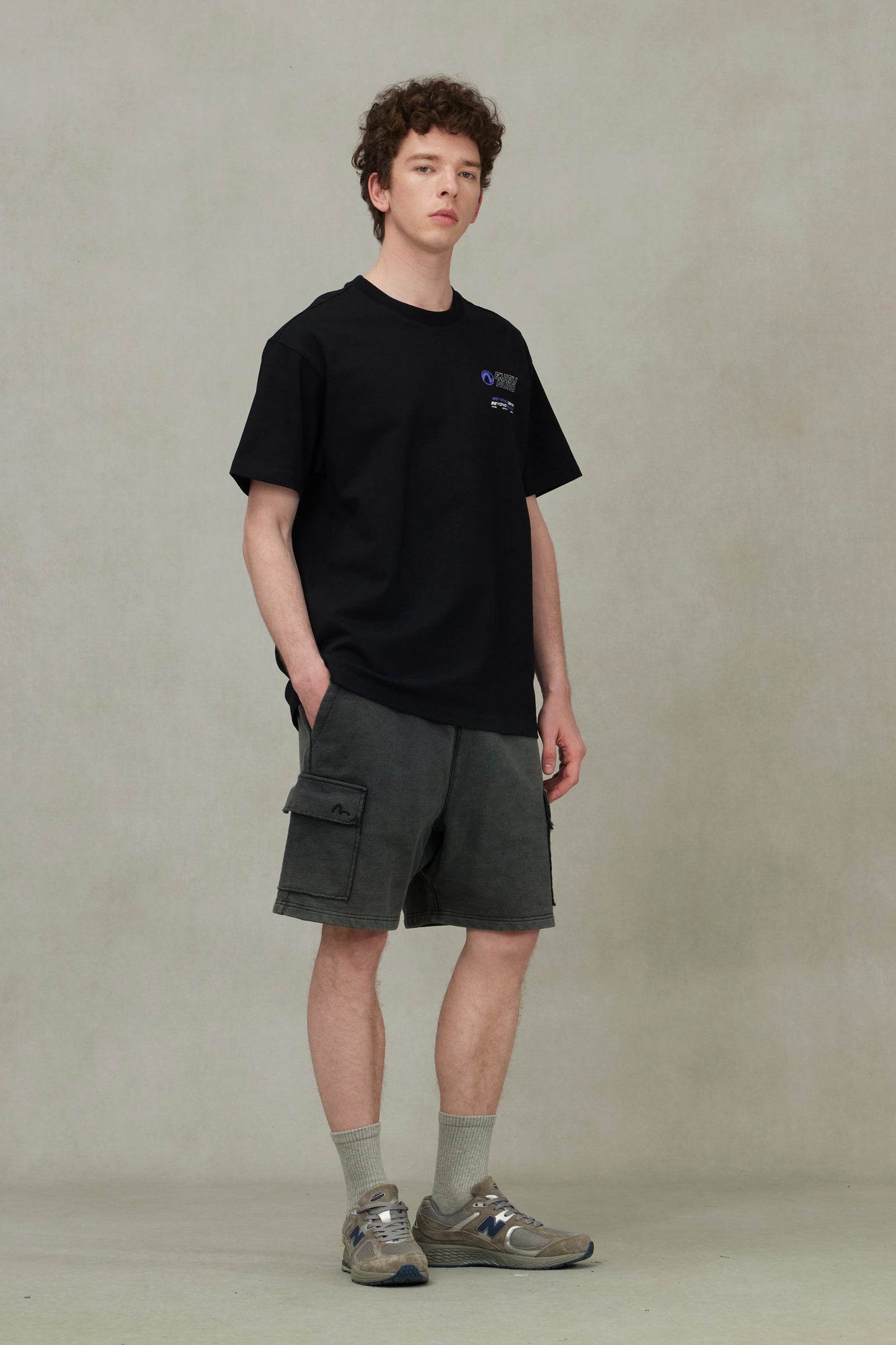 ダメージ加工ペイズリー プリント レギュラー フィット Tシャツ