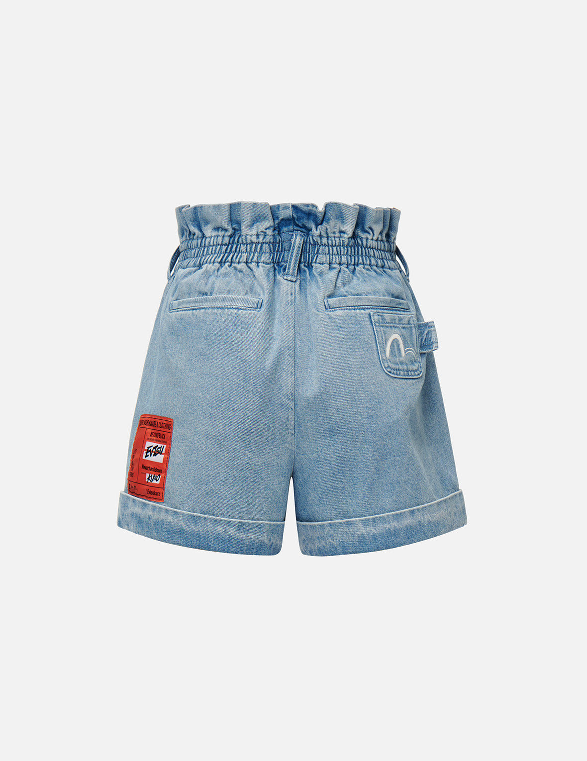 Woven Label Denim Shorts