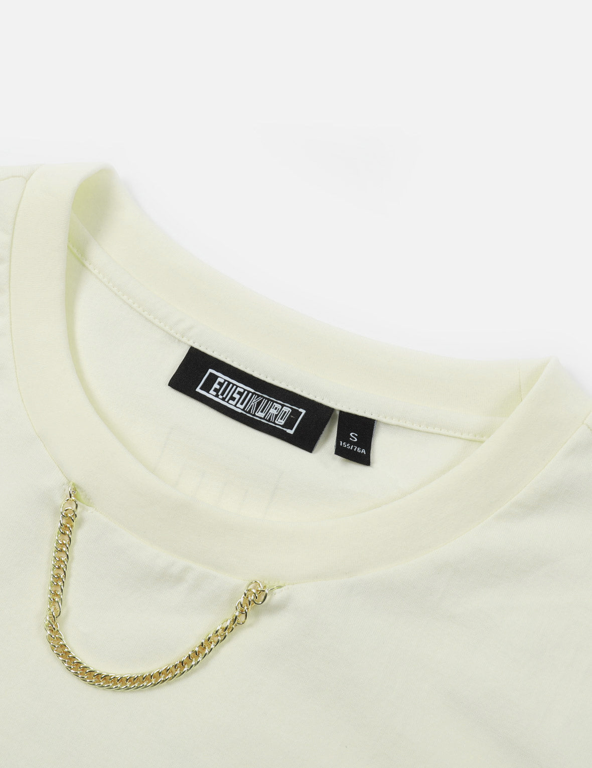 Logo and Kamon Print T-shirt With Detachable Chain