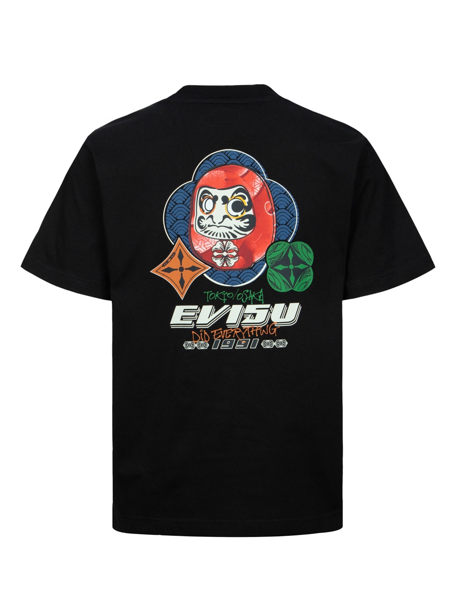 花札だるまプリントレギュラーフィットTシャツ – EVISU