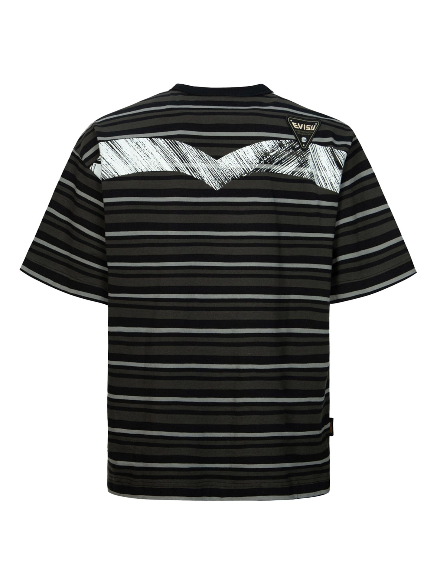 Badges and Brushstroke Daicock Print Loose Fit T-shirt