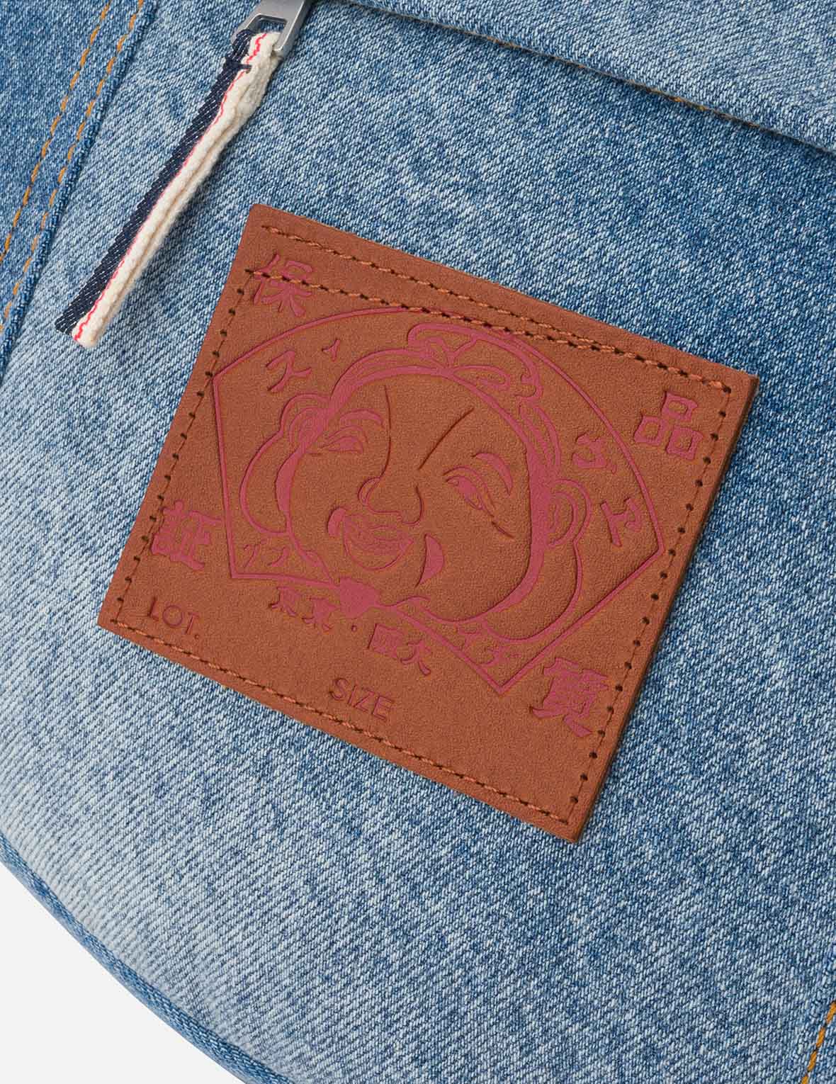 カモメ刺繍 デニム クロスボディバッグ