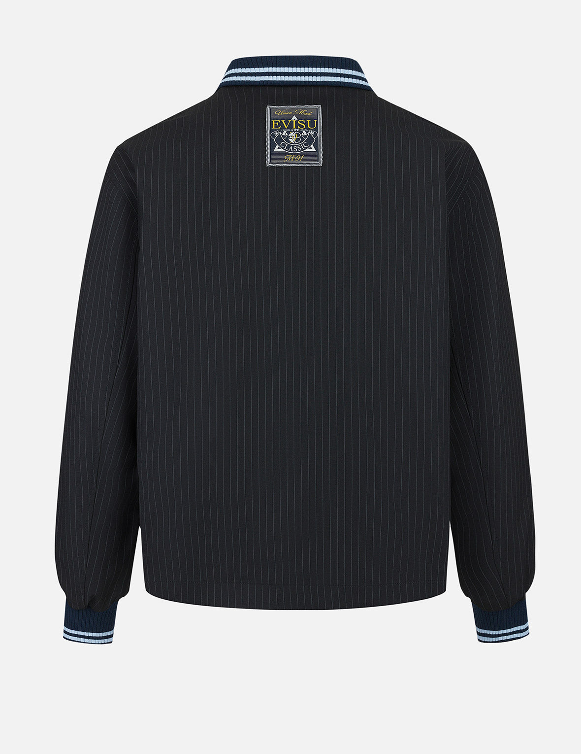 Logo and Slogan Embroidery Regular Fit Striped Suit Ccoach Jacket