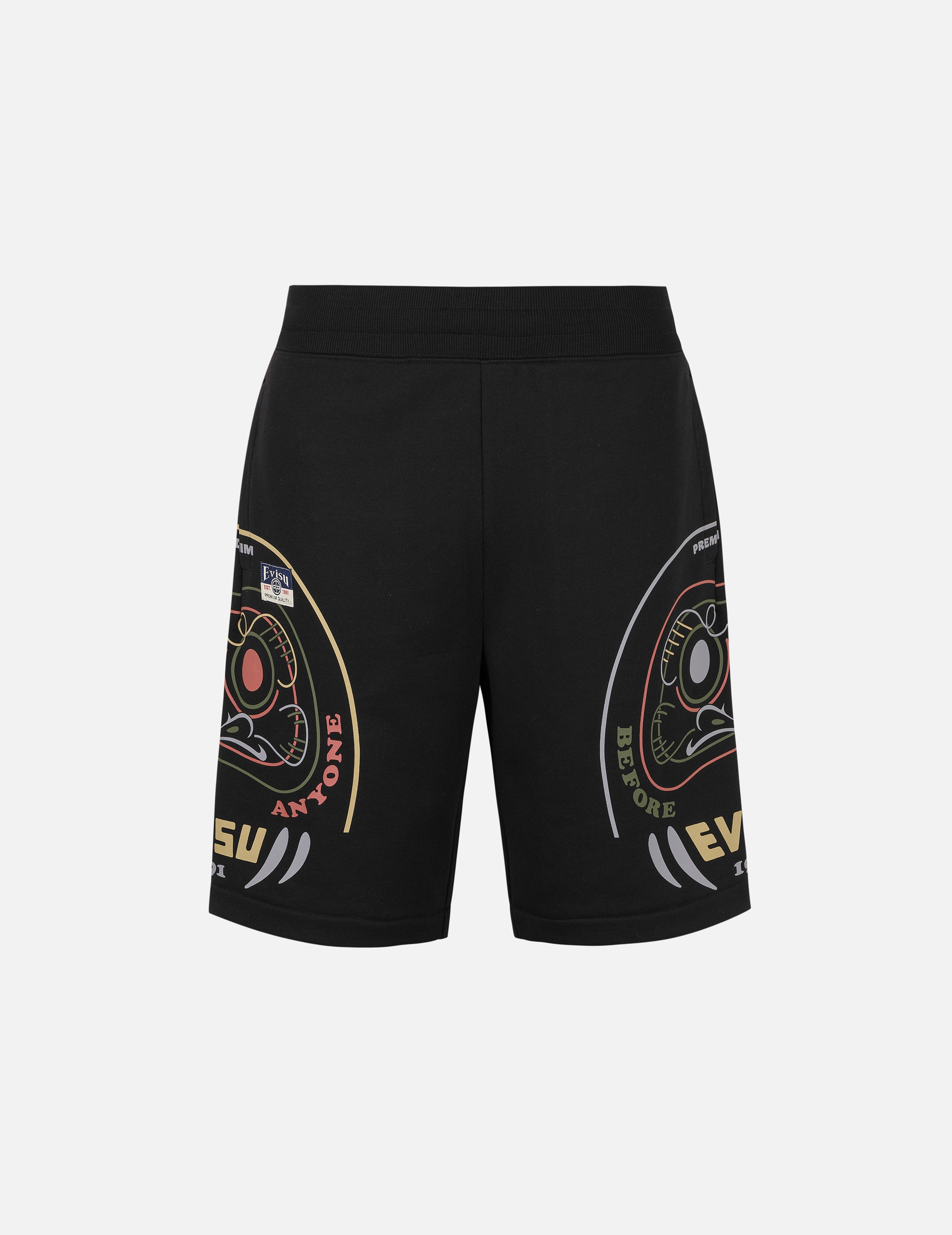 Daruma Print Regular Fit Sweatshorts