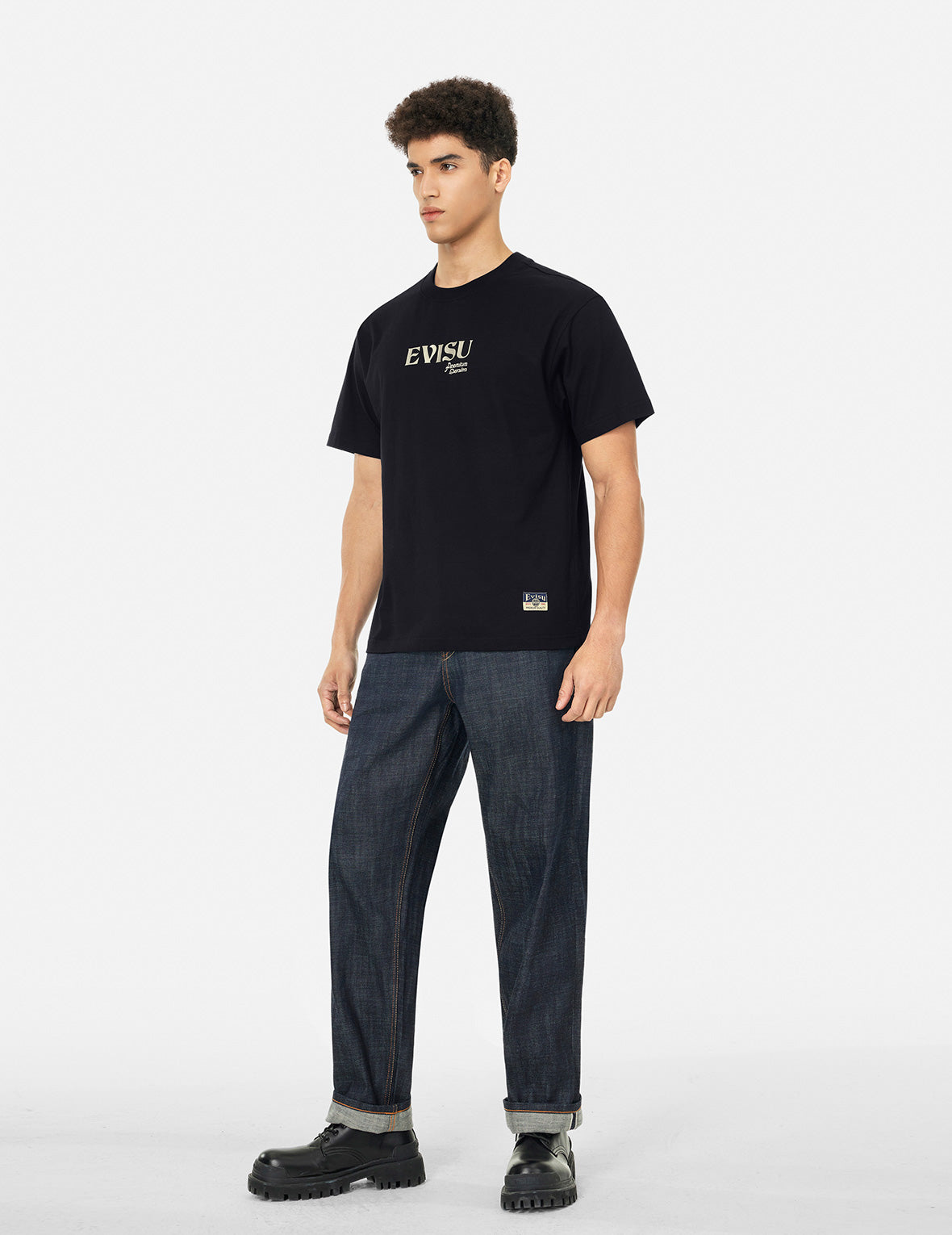 家紋とロゴプリント リラックスフィットTシャツ