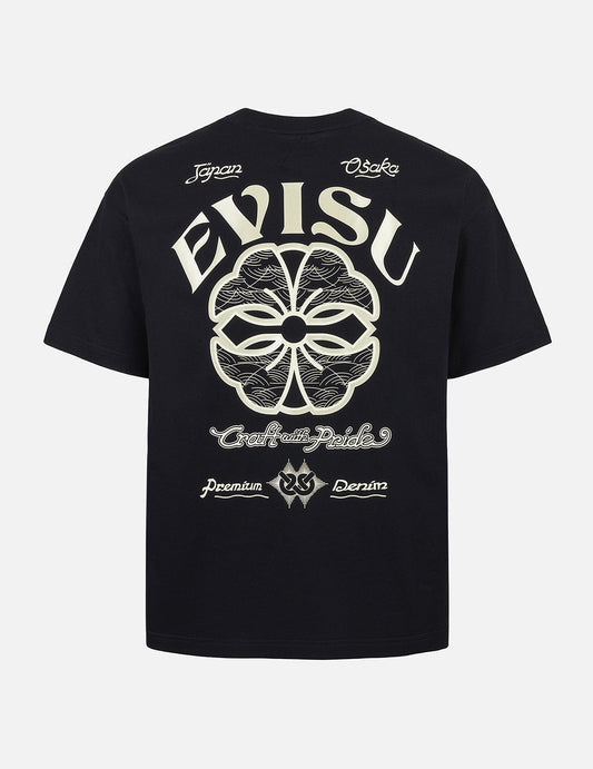 Kamon and Logo Print Relax Fit T-shirt