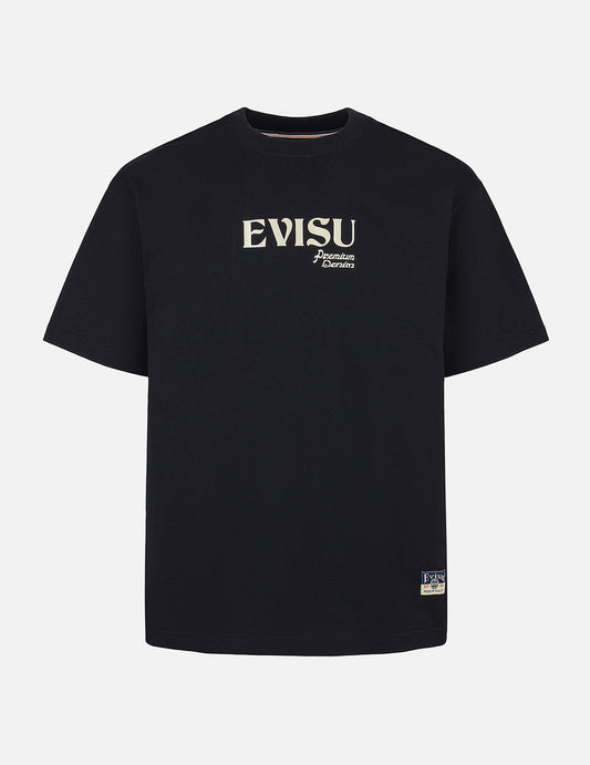 Kamon and Logo Print Relax Fit T-shirt
