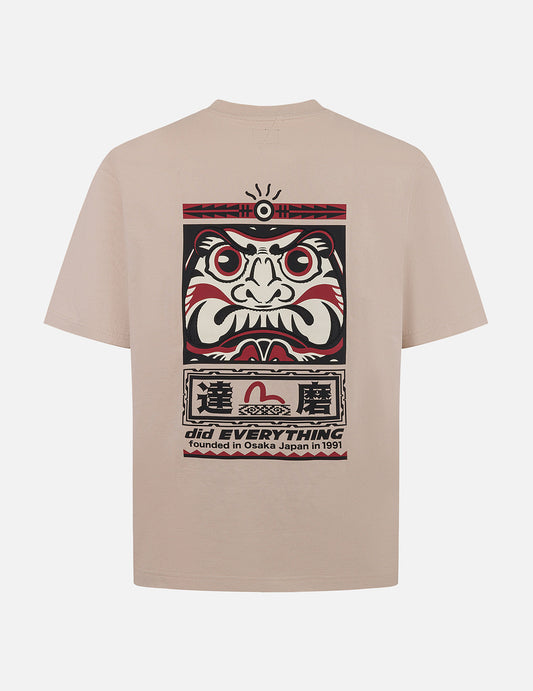 Seagull and Daruma Totem Print Regular Fit T-shirt