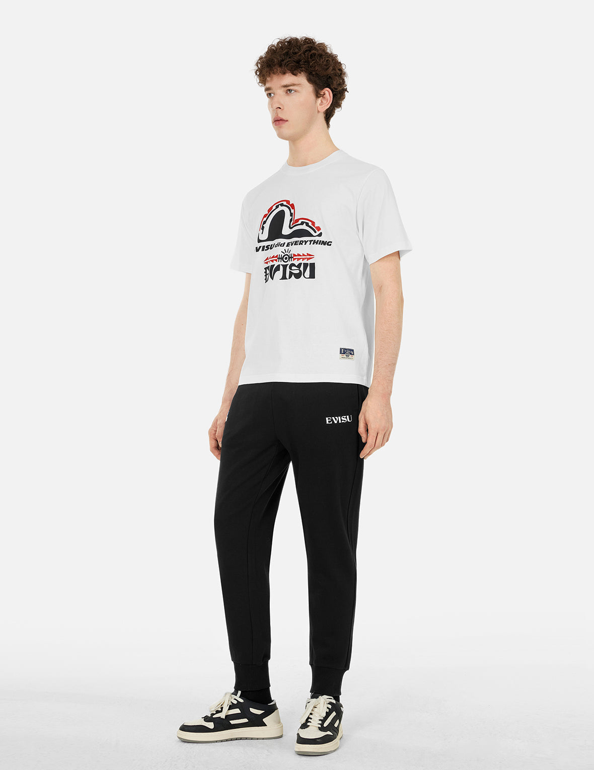 トーテム カモメ & ロゴプリント レギュラーフィット Tシャツ