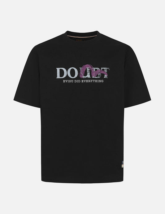 筆描き風カモメ & スローガン リラックスフィット Tシャツ