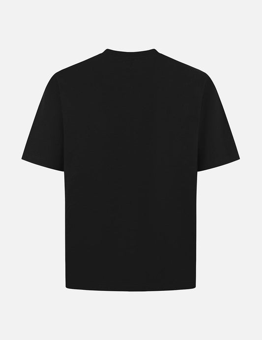 筆描き風カモメ & スローガン リラックスフィット Tシャツ