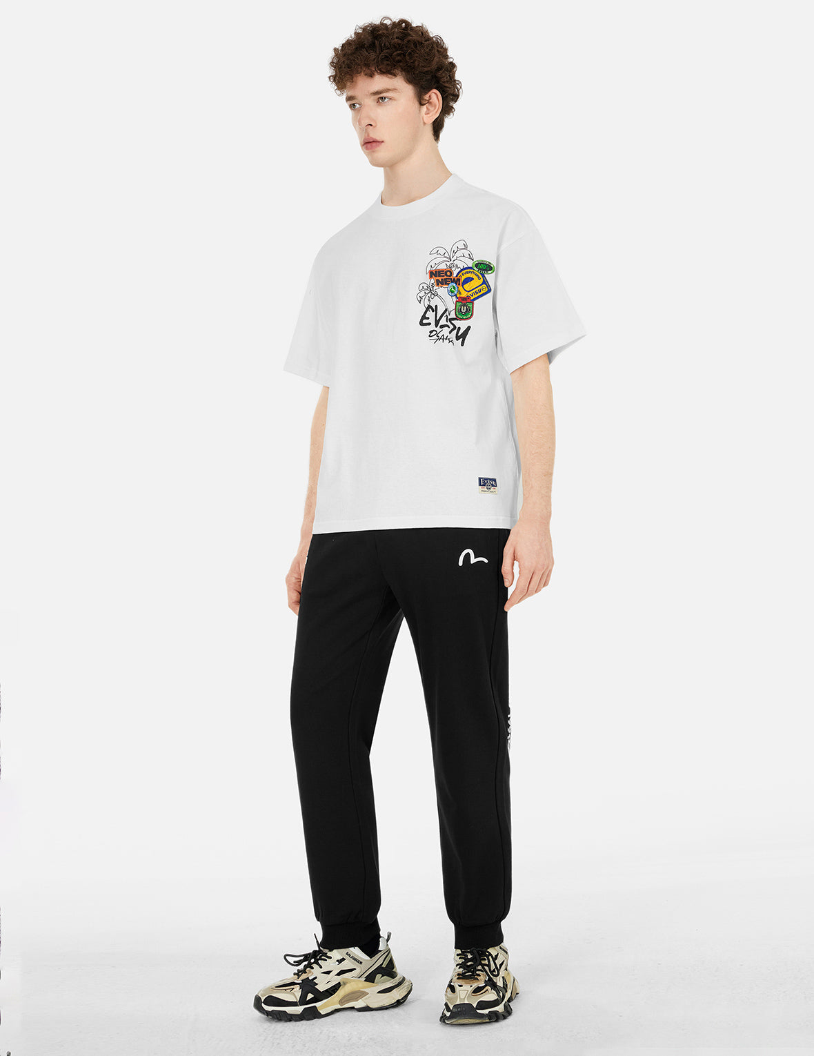 ステッカー 仏頭 ルーズフィット Tシャツ