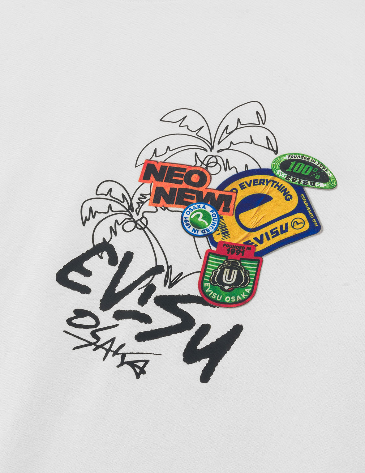 ステッカー 仏頭 ルーズフィット Tシャツ