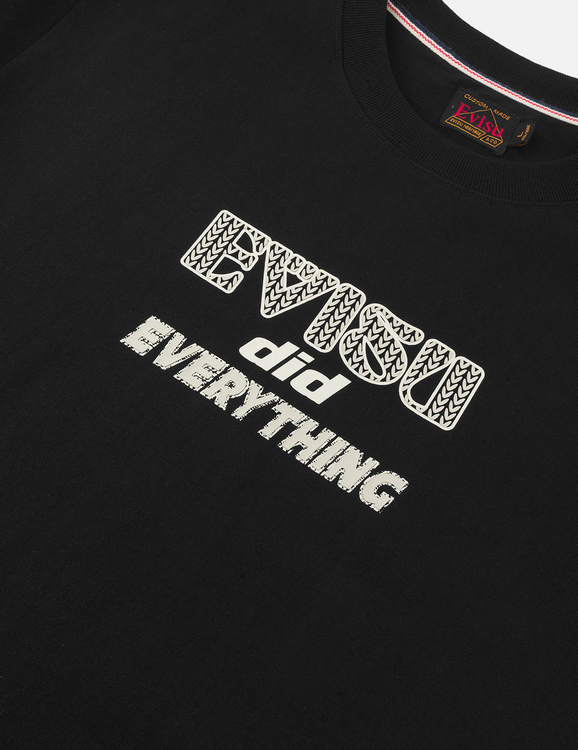 色褪せたカモメ大黒プリント レギュラーフィットTシャツ