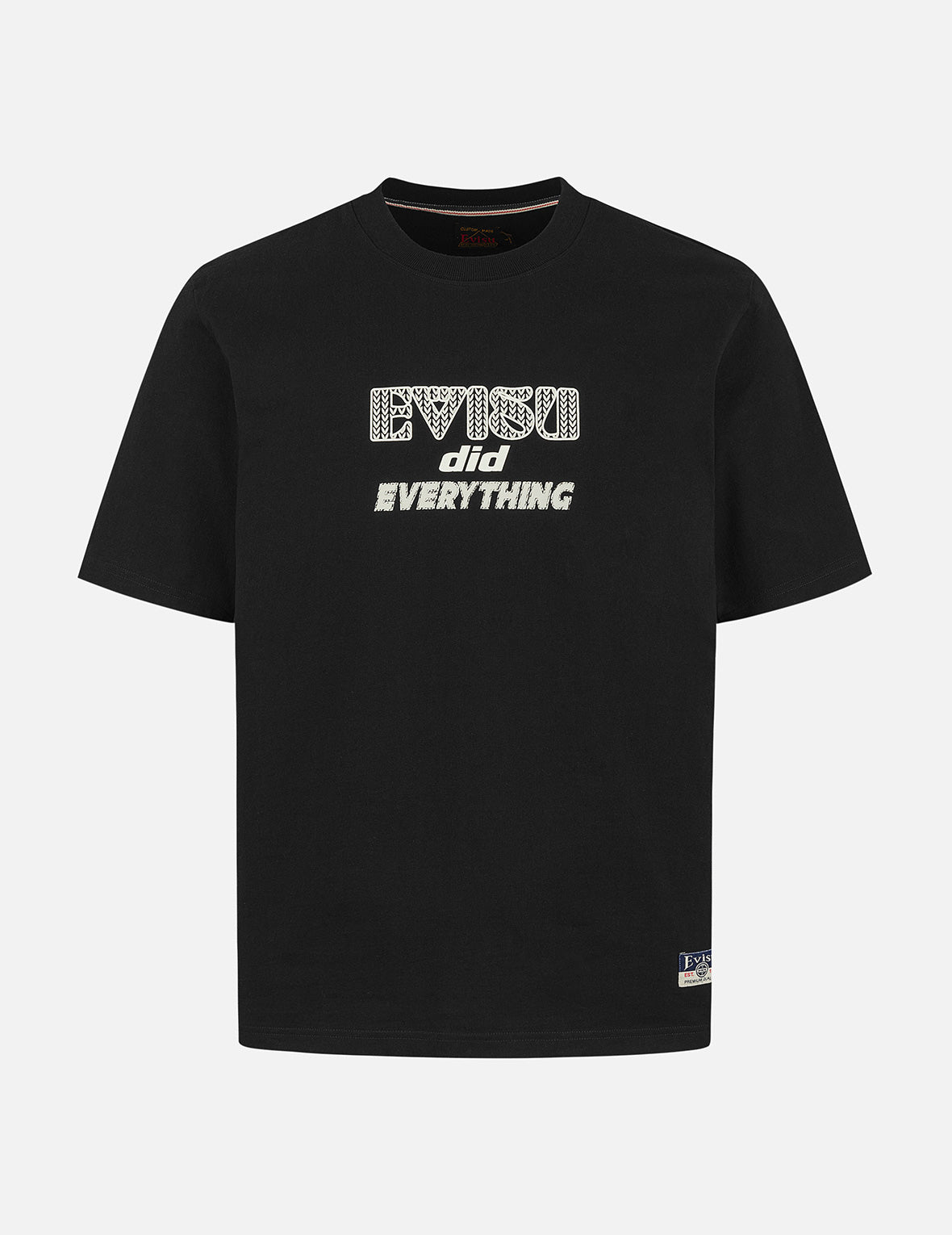 色褪せたカモメ大黒プリント レギュラーフィットTシャツ
