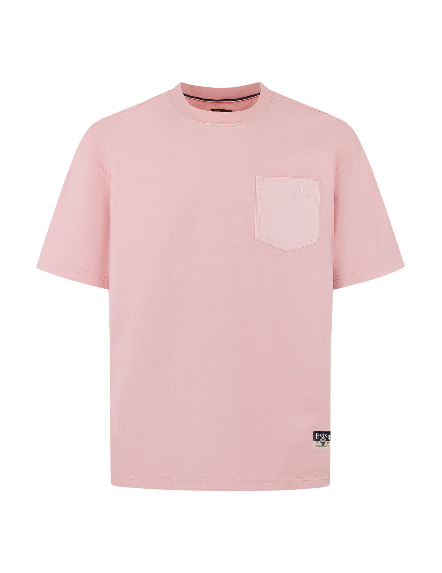 カモメ刺繍ステッチ ポケット リラックスフィット Tシャツ
