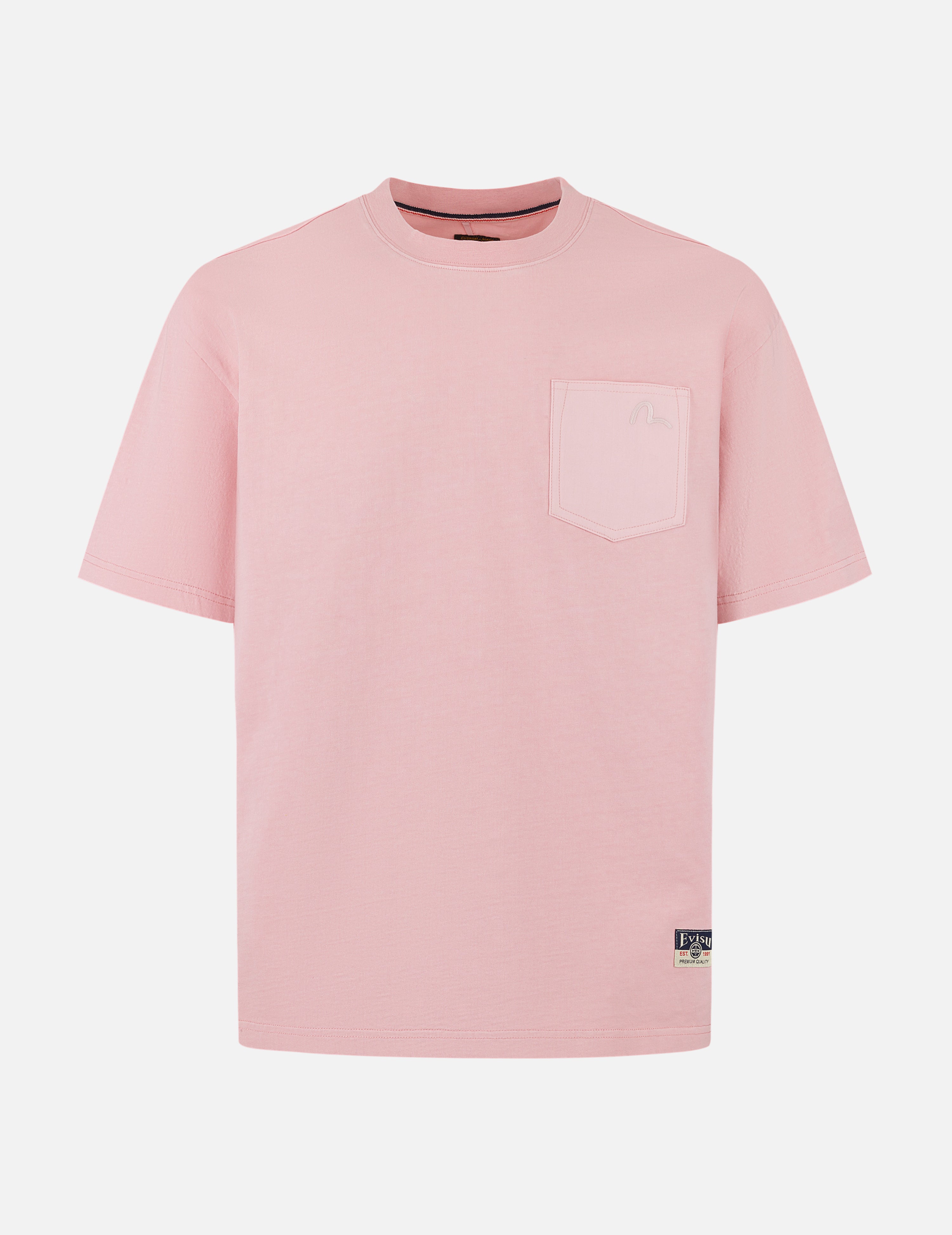 カモメ刺繍ステッチ ポケット リラックスフィット Tシャツ