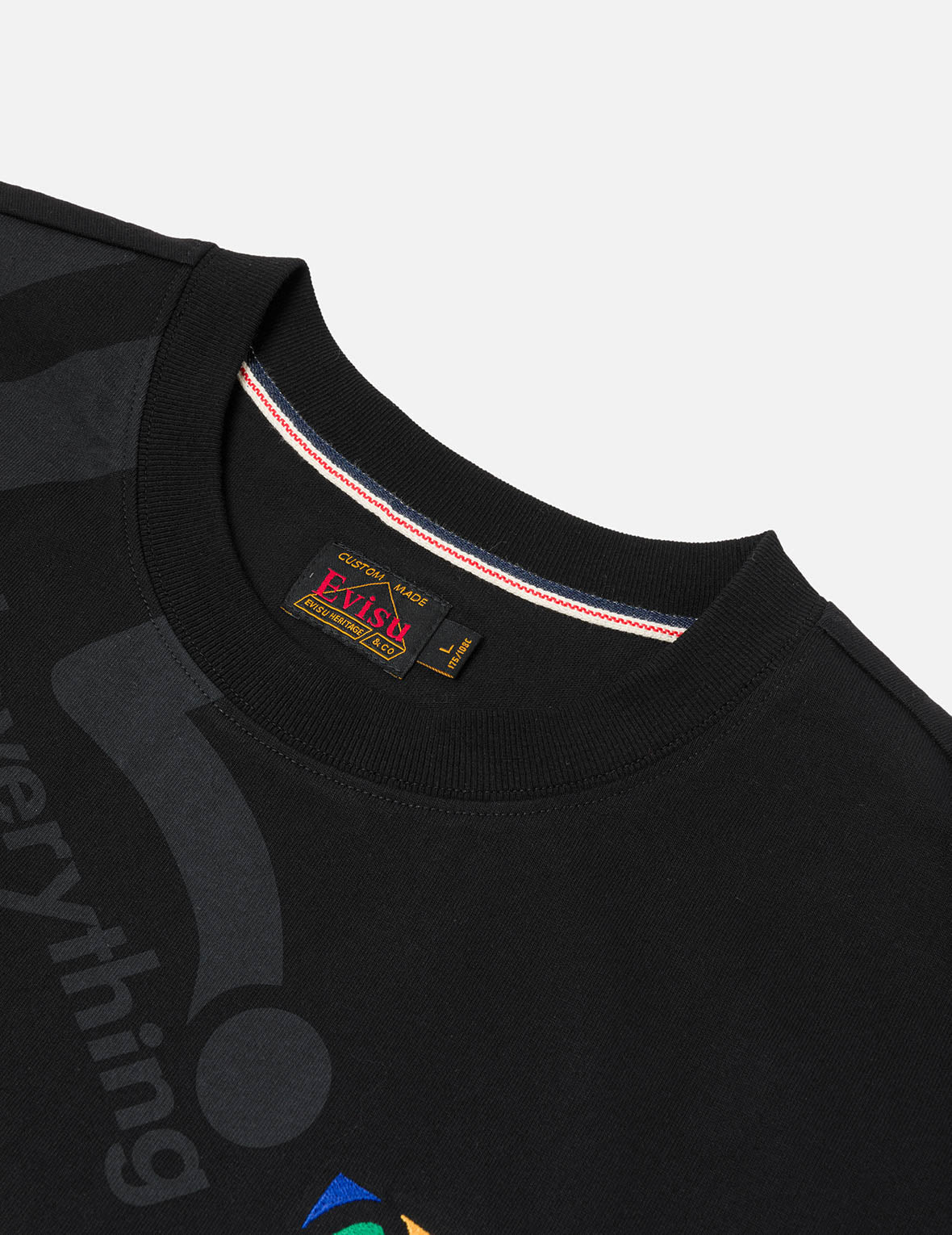 EVISU T-Shirts Men Black Blue - POIZON