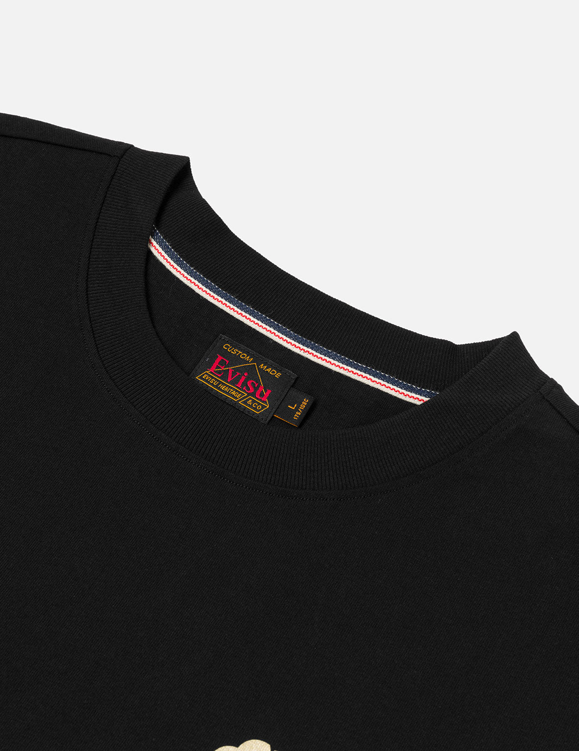 金箔ブラッシュストローク大黒プリント リラックスフィット Tシャツ