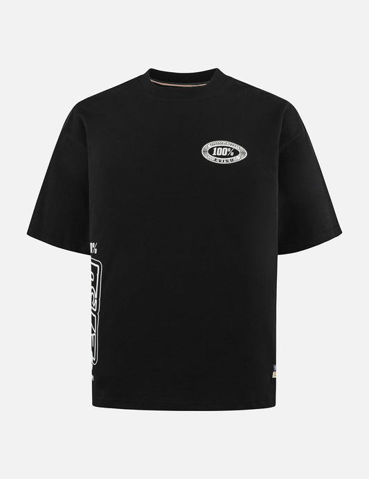 ロゴと大黒プリント ルーズフィット Tシャツ