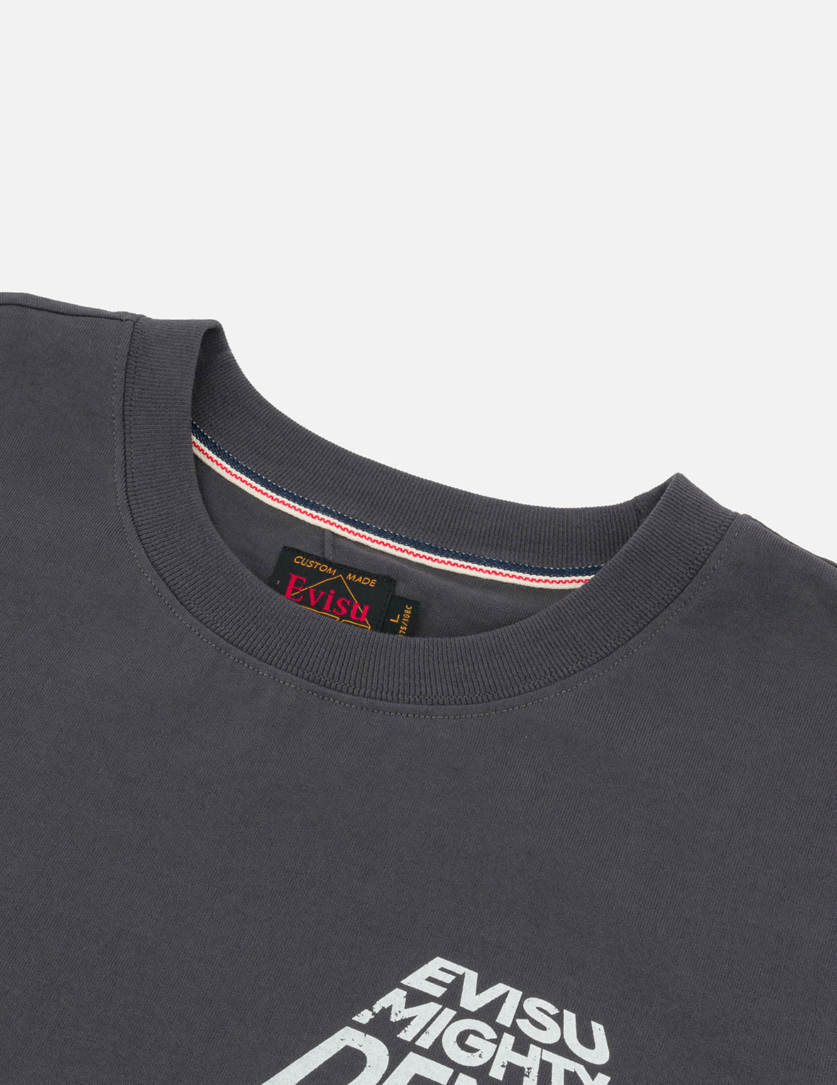 スローガンプリント 仏頭アップリケ刺繍 レギュラーフィット Tシャツ