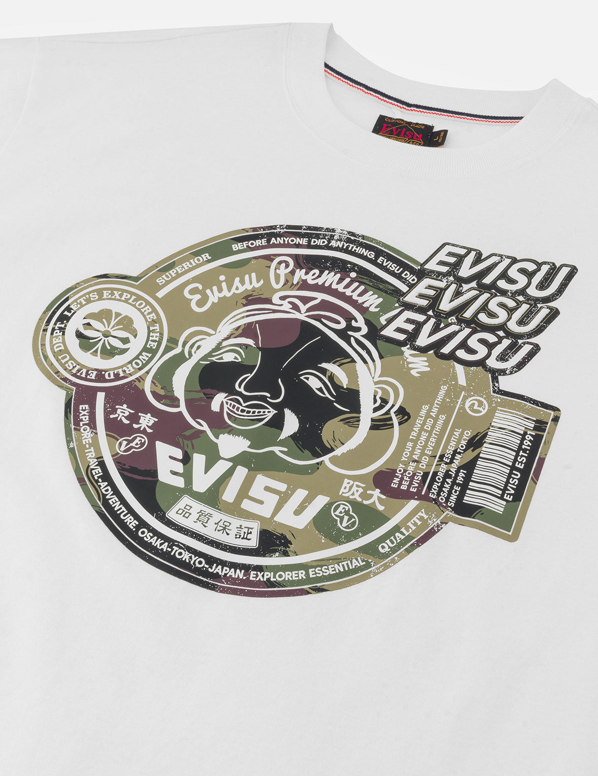 迷彩仏头プリント リラックスフィット Tシャツ