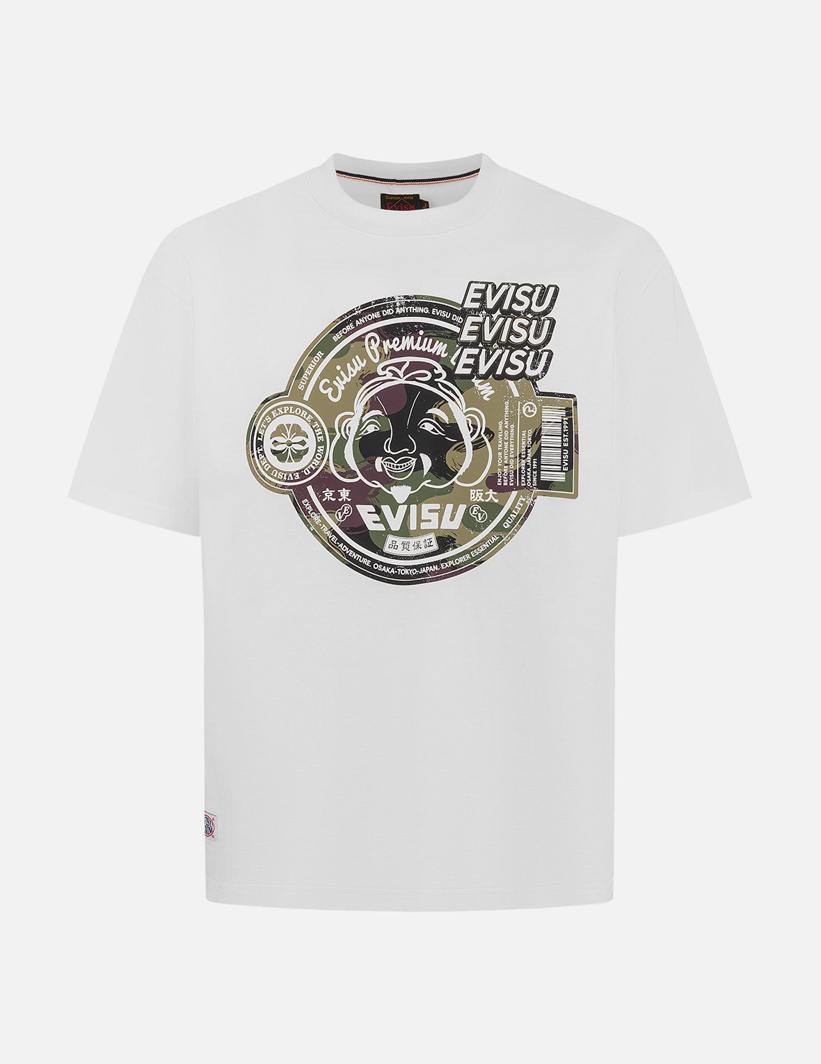 迷彩仏头プリント リラックスフィット Tシャツ