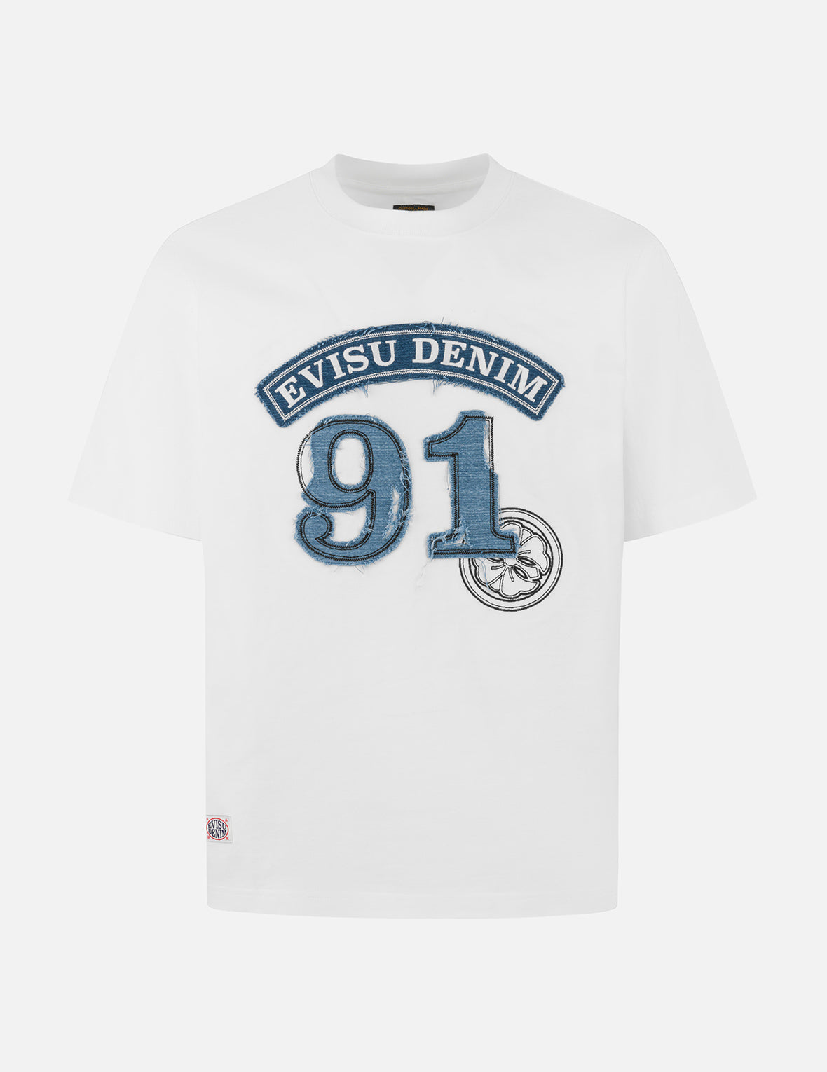 ロゴと「91」アップリケ刺繍 リラックスフィット Tシャツ