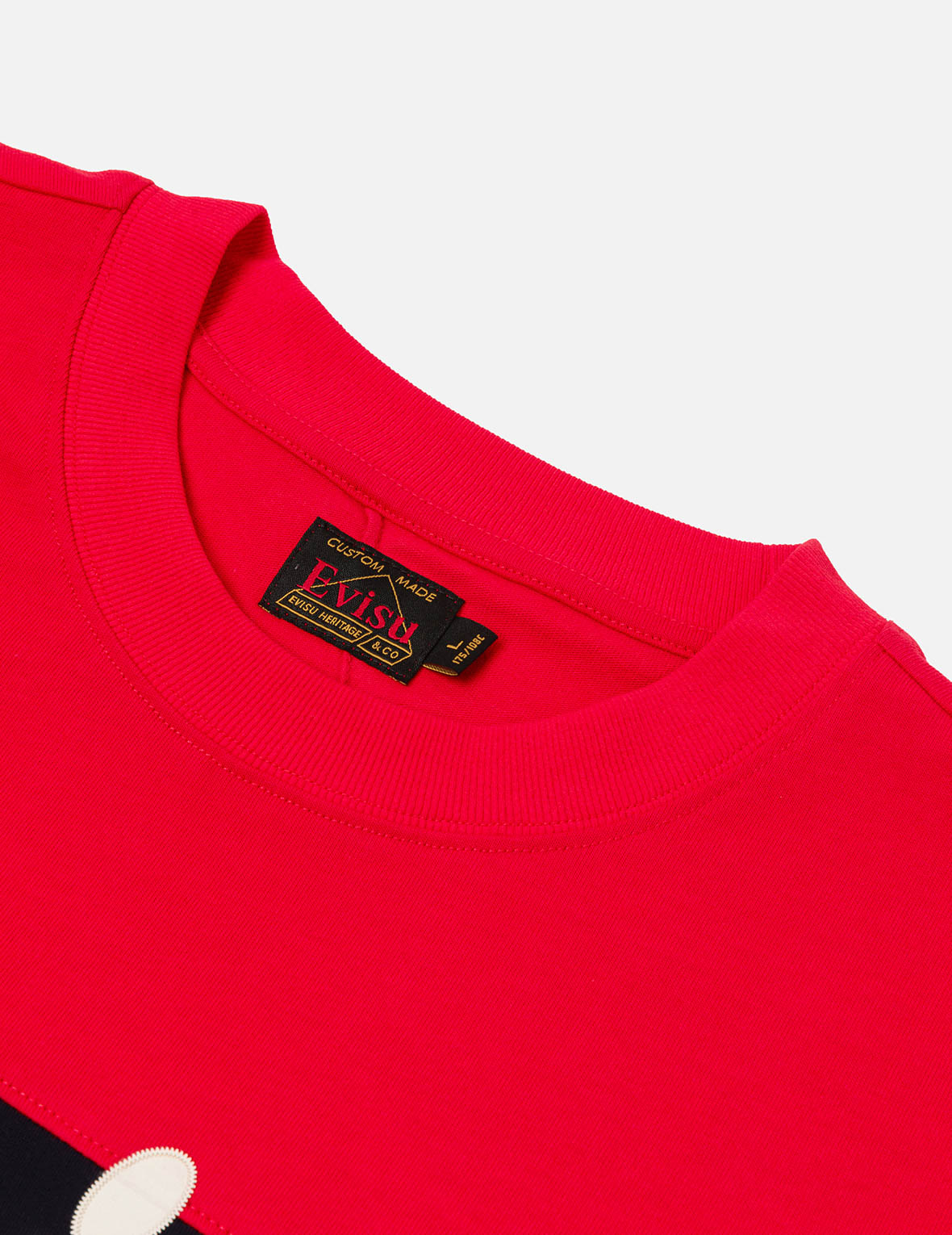 ロゴと「91」アップリケ刺繍 リラックスフィット ストライプTシャツ