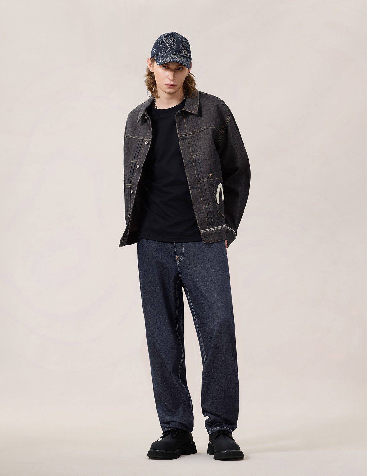 ロゴカモメ刺繍 デニムジャケット