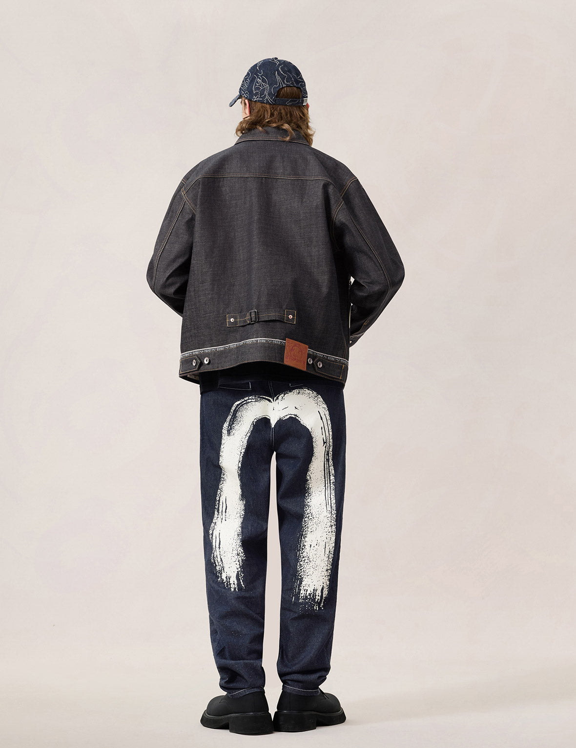 ロゴカモメ刺繍 デニムジャケット – EVISU