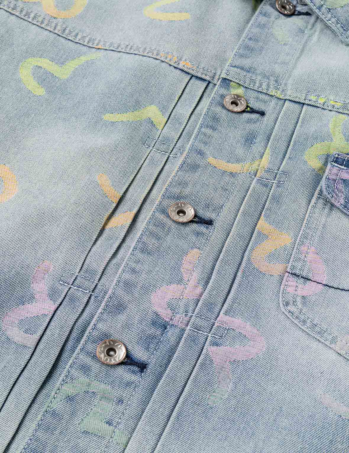 オールオーバーカモメジャカード デニムジャケット – EVISU