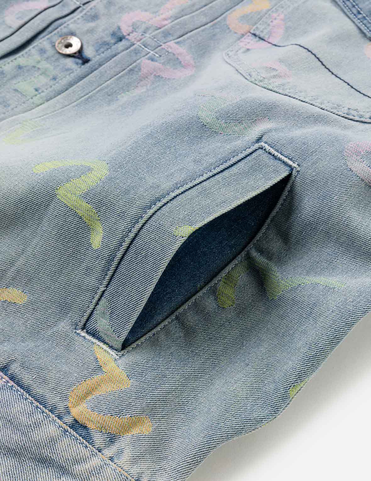 オールオーバーカモメジャカード デニムジャケット – EVISU