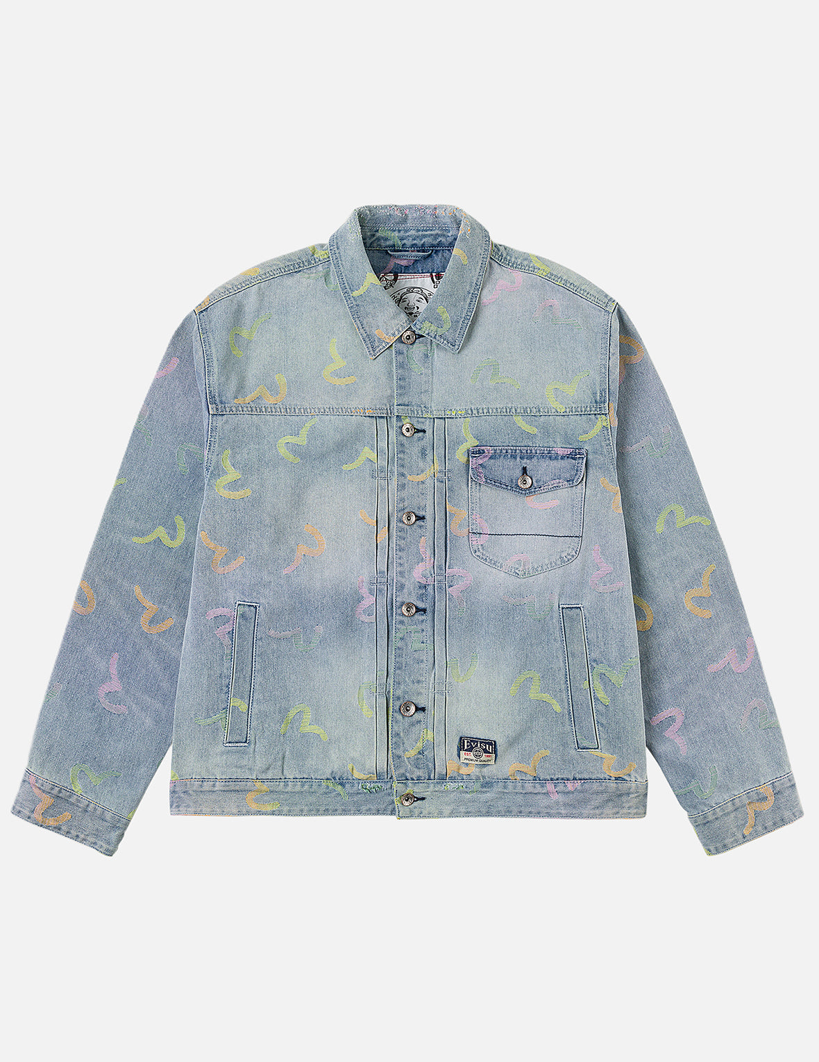 オールオーバーカモメジャカード デニムジャケット – EVISU