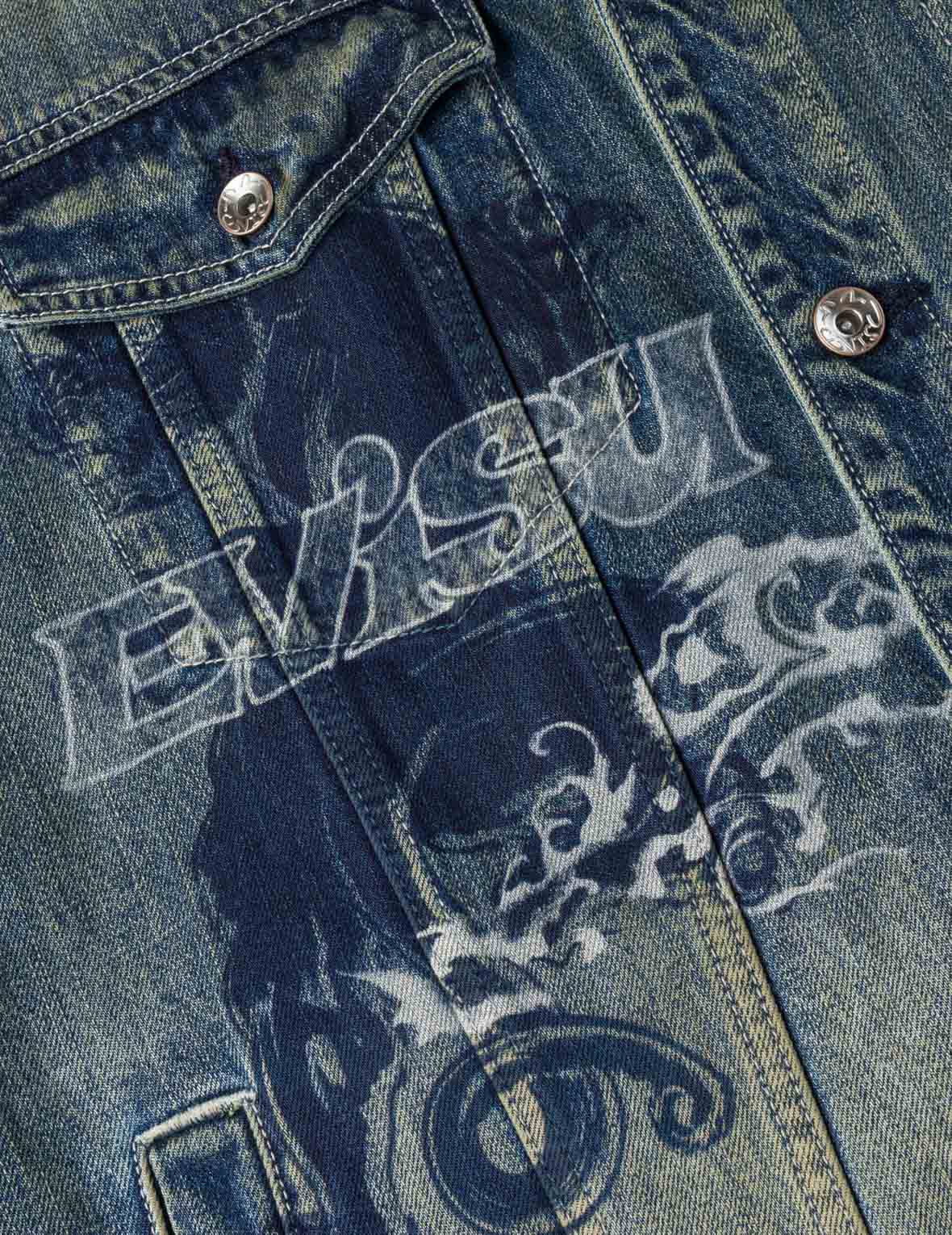 オールオーバーグラフィティプリント デニムジャケット – EVISU