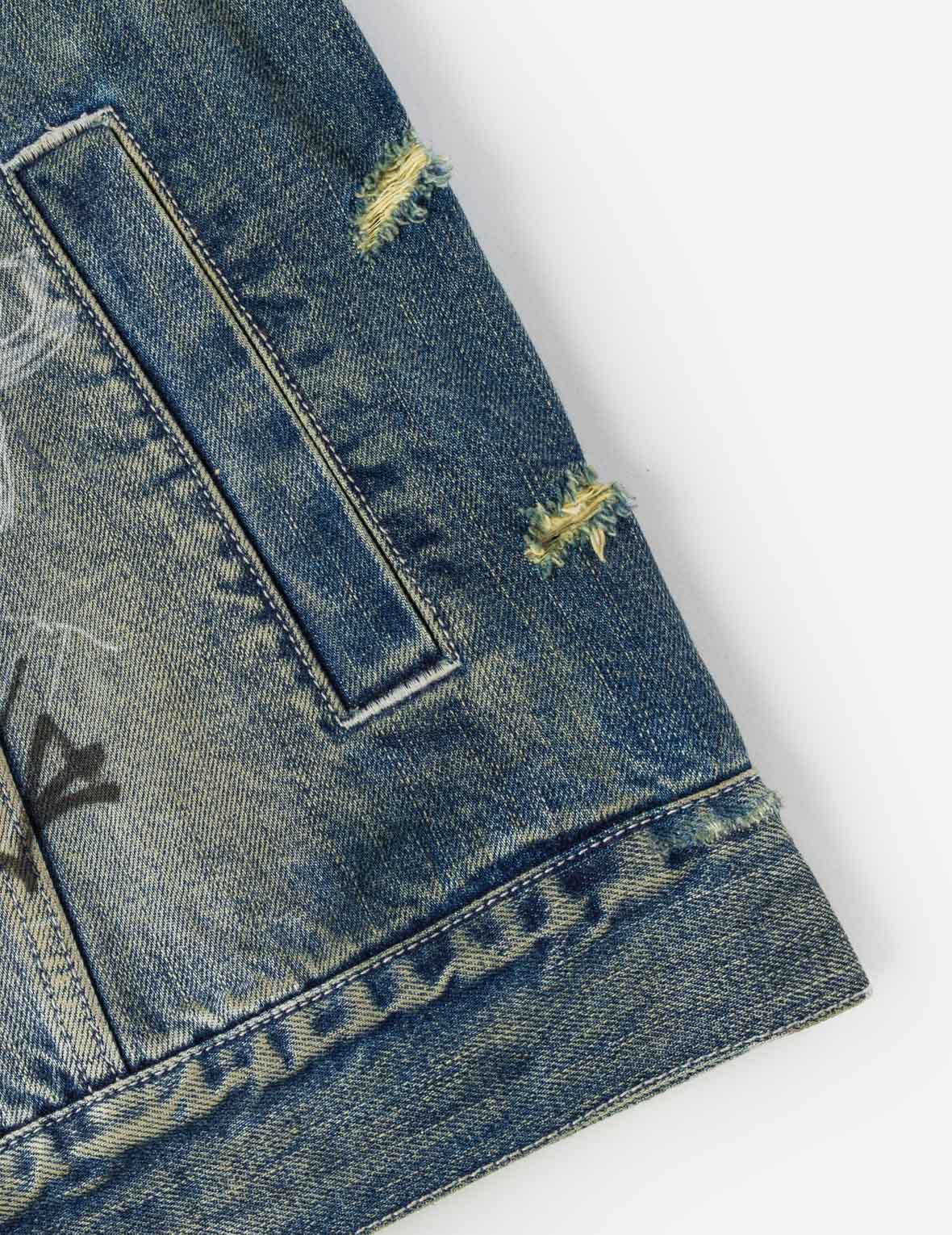 オールオーバーグラフィティプリント デニムジャケット – EVISU