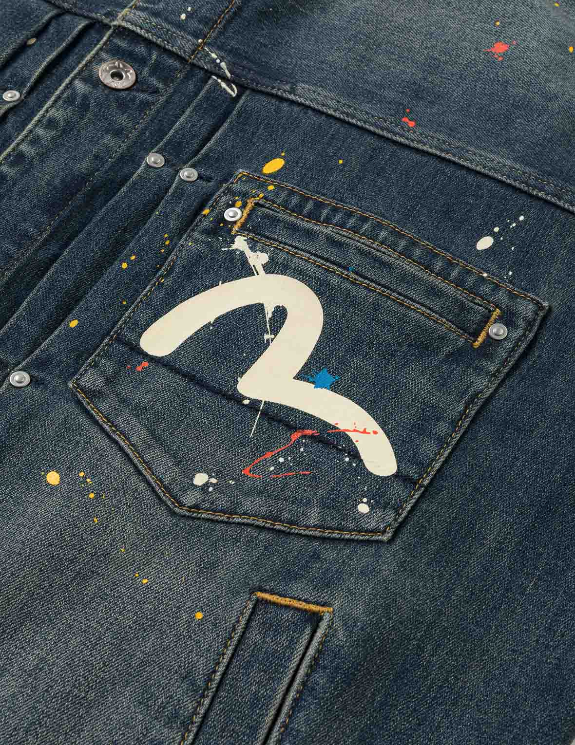希少EVISUブラウン モノグラム ジャケット サイズ38 EVISU（エヴィス） ジーンズ 大黒 エビス デニムジャケット 3rd 4th G