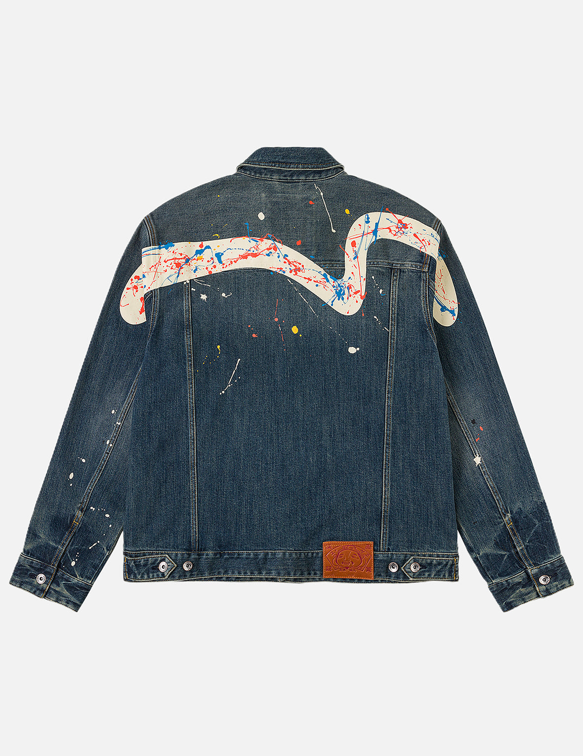 希少EVISUブラウン モノグラム ジャケット サイズ38 スプラッシュ大黒 デニムジャケット – EVISU