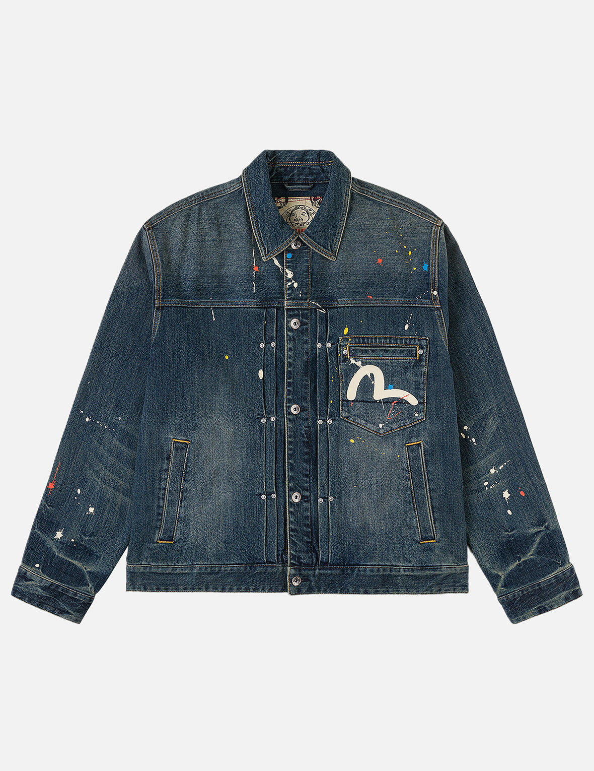希少EVISUブラウン モノグラム ジャケット サイズ38 EVISU（エヴィス） ジーンズ 大黒 エビス デニムジャケット 3rd 4th G
