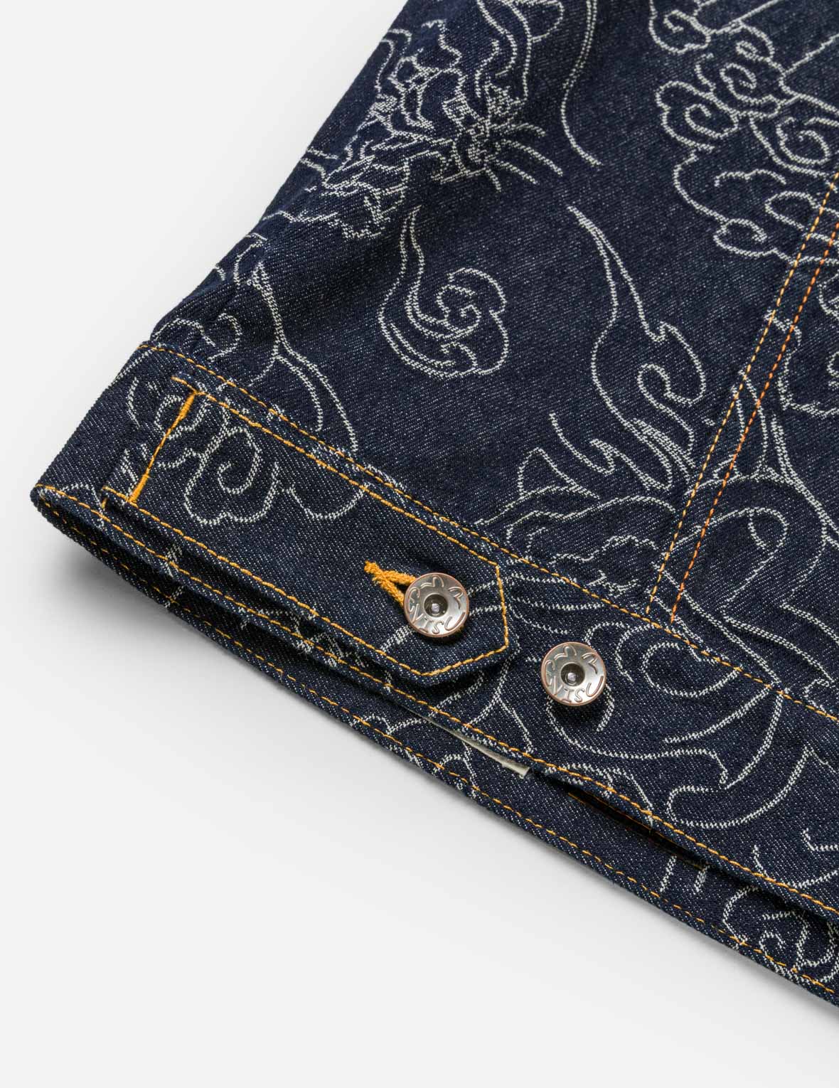 オールオーバーレオパードジャカード デニムジャケット